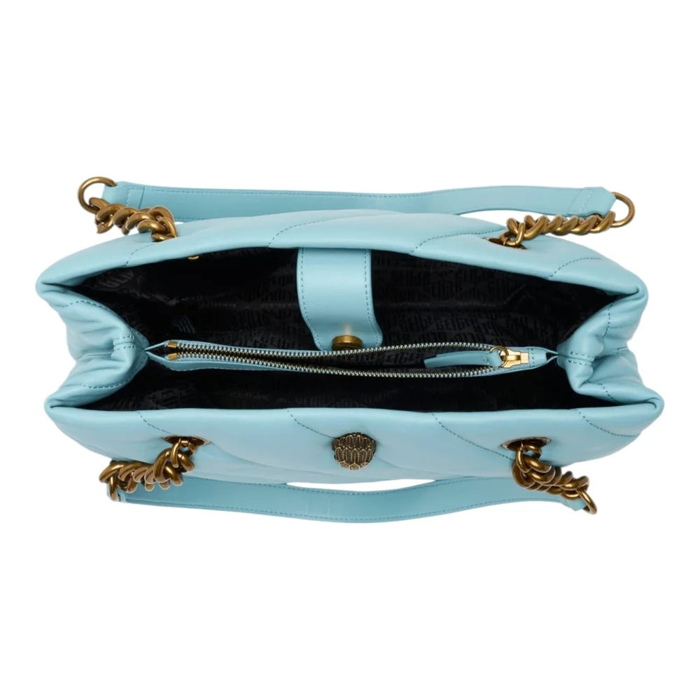 Kurt Geiger Light Blue Quilted Shoulder Bag with Gold Chain - Picture 5 of 14